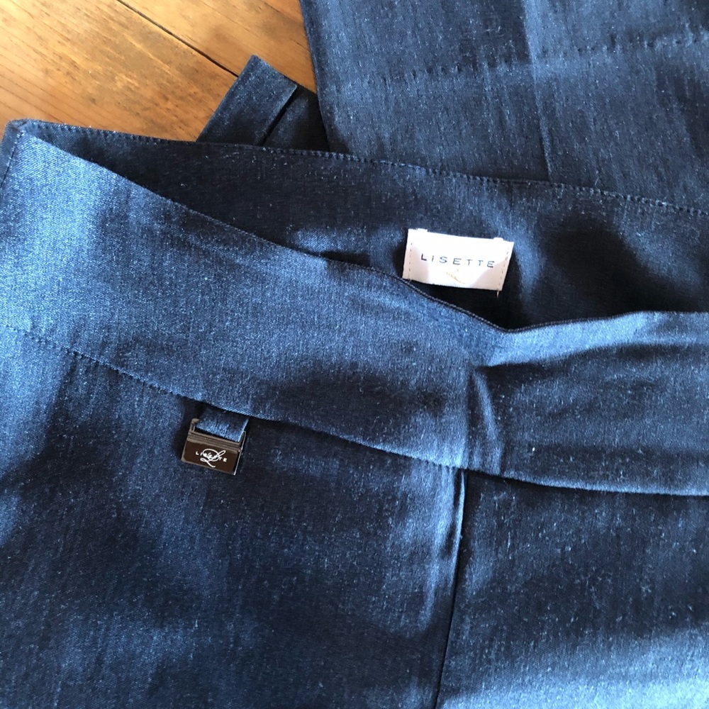 Lisette heathered navy slacks size 8